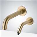 Fontana Intelligent Smart Sensor Faucet with Matching Liquid Soap Dispenser in Brushed Gold