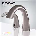 Fontana Bravat Commercial Automatic Brushed Nickel Sensor Faucet and Automatic Soap Dispenser