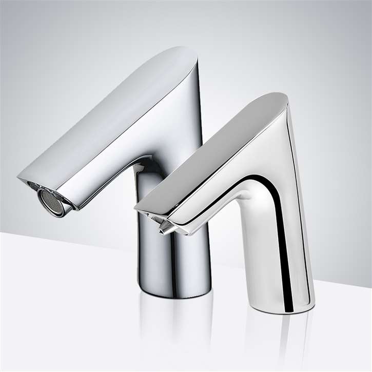 Fontana Commercial Chrome Touch less Automatic Sensor Faucet with Automatic Sensor Soap Dispenser