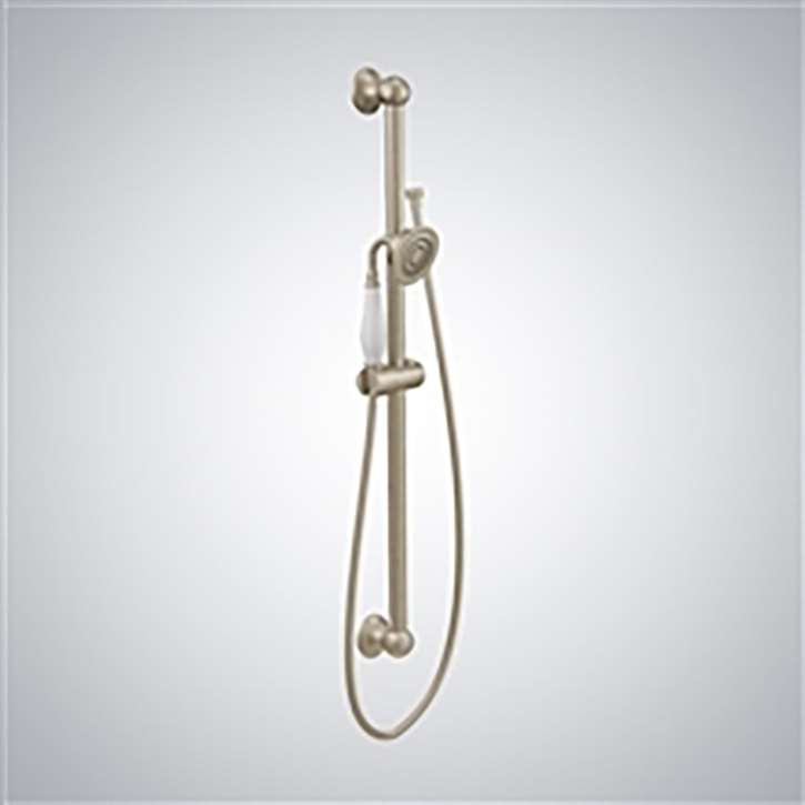 Brushed Nickel Handheld Round Shower 1-Spray Handheld Shower