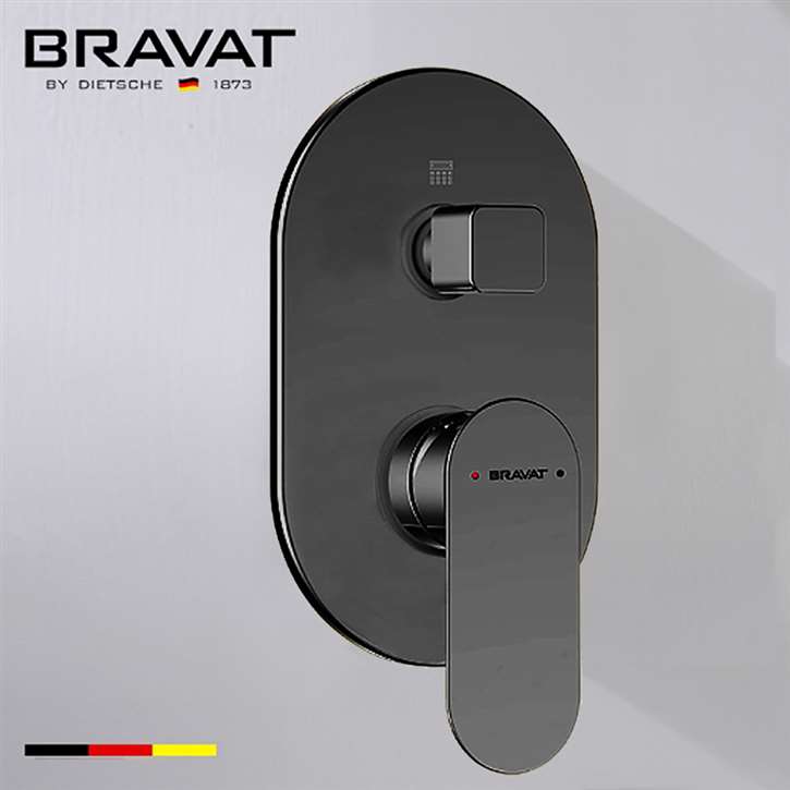 Bravat Shower Valve Mixer 2-Way Concealed Wall Mounted In Dark Oil Rubbed Bronze