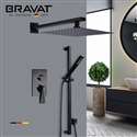 Bravat Thermostatic Shower Set In Dark Oil Rubbed Bronze with Handheld Shower