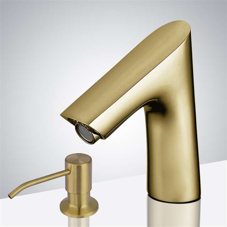 Fontana Commercial Brushed Gold Touchless Automatic Sensor Faucet