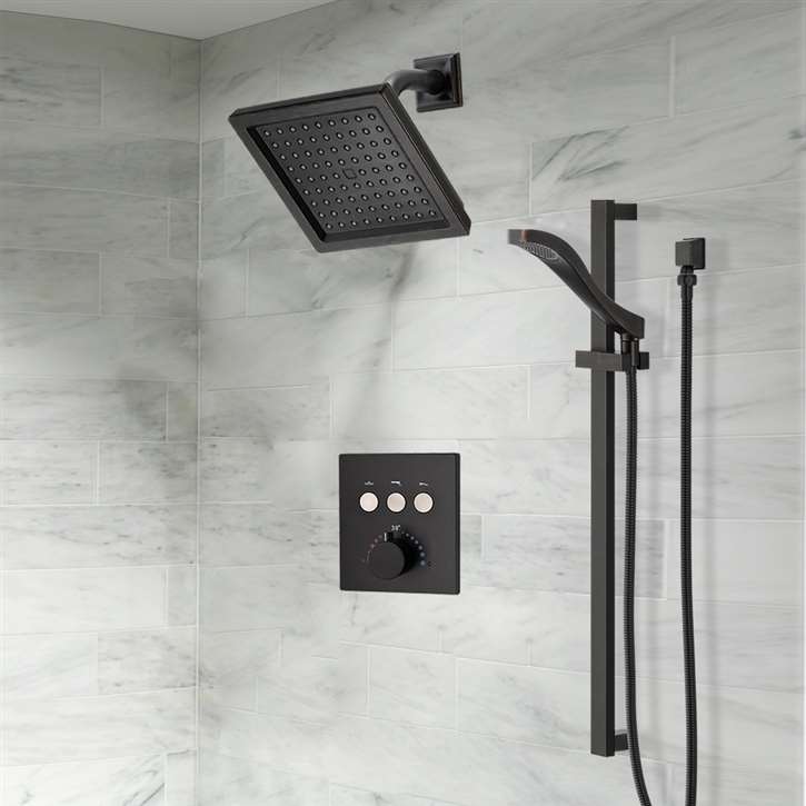 Big Fontana Wall Mount Square Shower Head With Touch Button ...