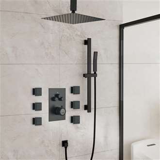 Beautiful new matte popular black shower setup