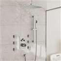 Fontana Nevers Brushed Nickel Shower Set With Body Jets