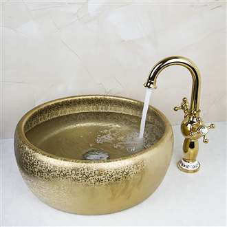 Belo Golden Finish Kitchen Faucet & Sink