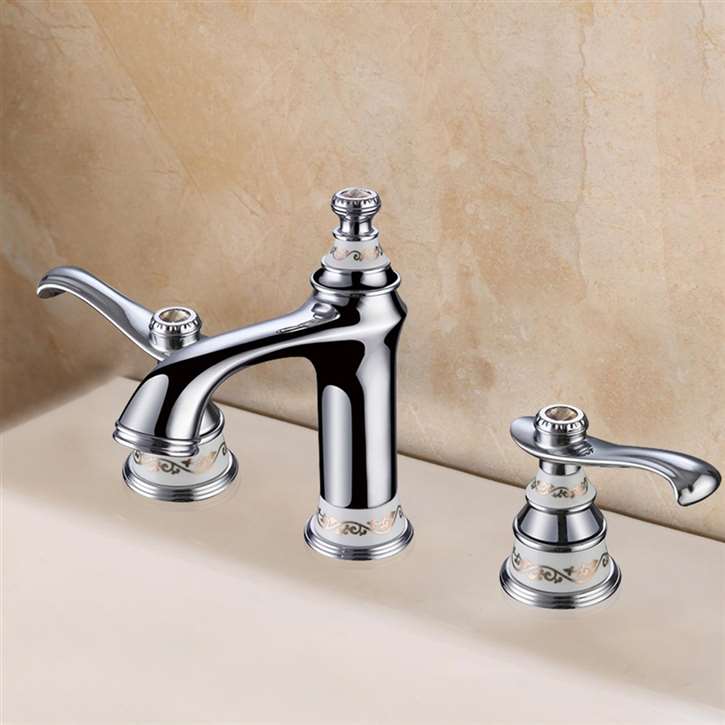 Gironde Dual Handle Chrome Bathroom Sink Faucet