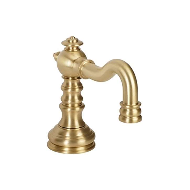 Fontana Lyon Deck Mount Commercial Antique Style Automatic Touchless Commercial Soap Dispenser In Brushed Gold Finish