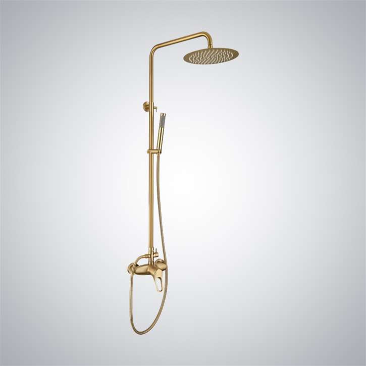 Fontana Arsizio Classic Luxury Gold Brass Bathroom Shower Set