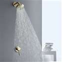 Fontana Le Havre Classic Style Wall Mount Brushed Gold Round Shower Set