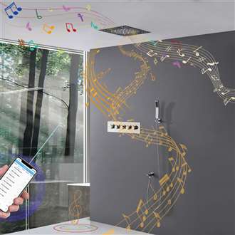 Luxury LED Shower System, Bluetooth Control