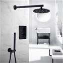 Fontana Marsala Matte Black Round Rainfall Shower Head Set