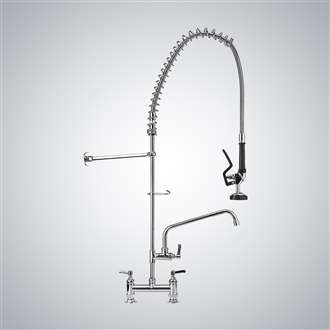 Fontana BollnÃ¤s Twin Pedestal Restaurant Kitchen Faucet With Pull Down Sprayer