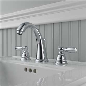 Quesnel Dual Handle Chrome Bathroom Sink Faucet