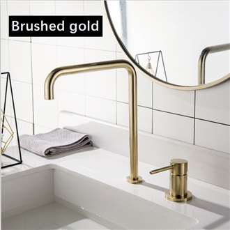 Fontana Toulouse Brushed Gold Hot and Cold Kitchen Faucet