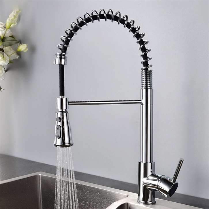 Fontana Chatou Chrome Finish No Sensor Stainless Steel Kitchen Faucet