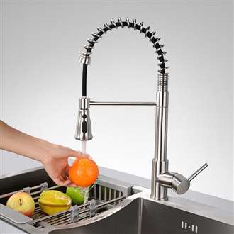 Fontana Melun Brushed Nickel Finish No Sensor Stainless Steel Kitchen Faucet