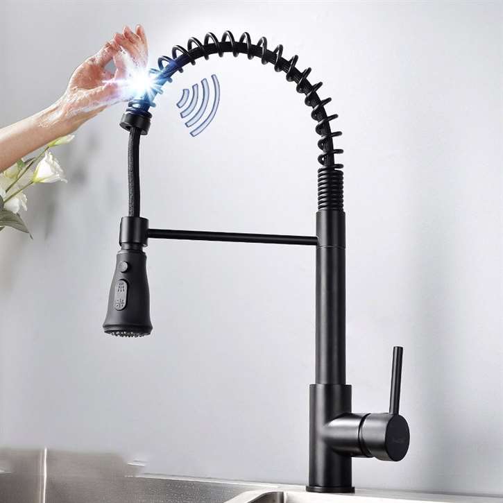 Get Online Ping Moen Box Black Side Motion Sensor Kitchen Faucet On   FS1267 2T 