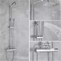 Dual Handle Chrome Thermostatic Shower Spout