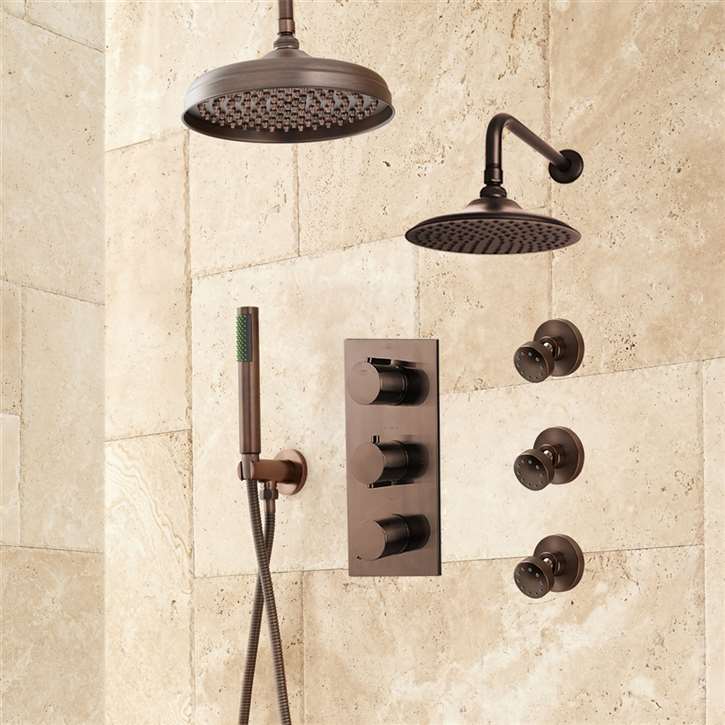 Double Shower Head, Fontana  Showering System Dual Showers with Handshower