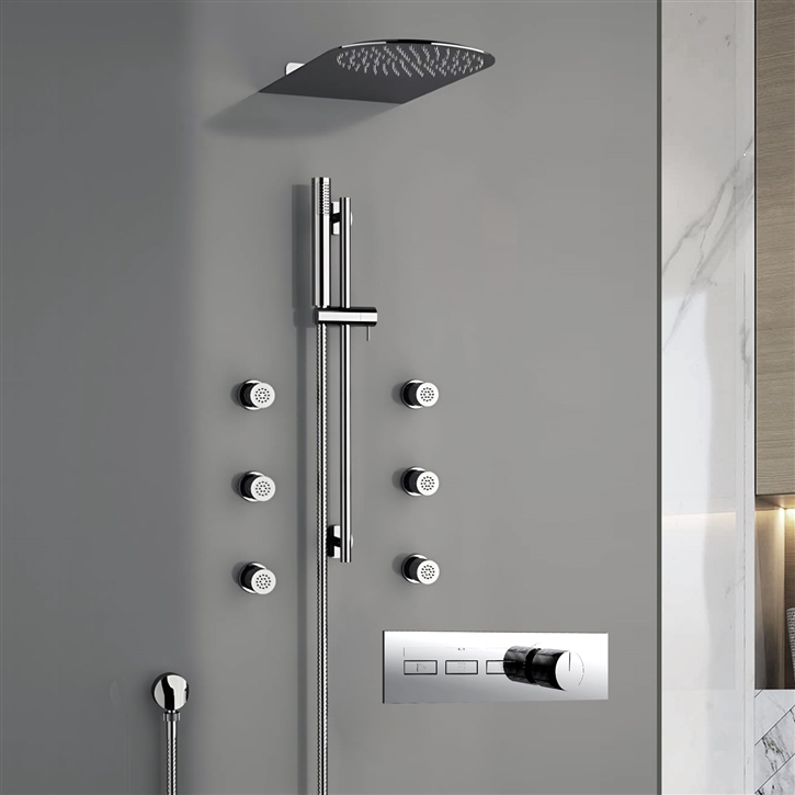 Fontana Deluxe Rain Showerhead With Mixer