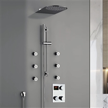 Fontana Deluxe Rain Showerhead With Six Jet Sprays and Handshower