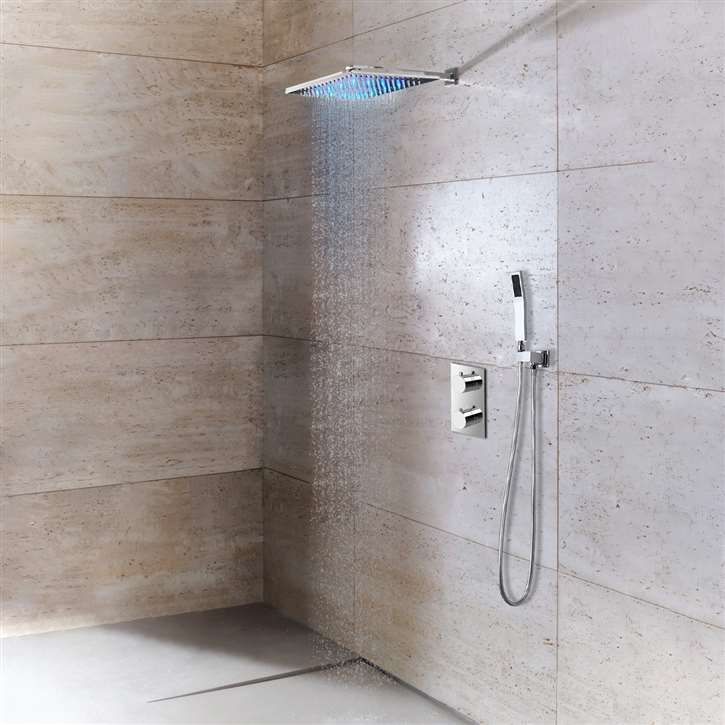 Fontana Sagua Wall Mount LED Shower System ! at FontanaShowers.com