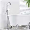 Fontana Dijon Bath Tub Faucet Floor Mounted Chrome Finish with Handheld Spray