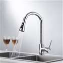 Fontana Carpi Chrome Finish Stainless Steel Kitchen Faucet with Pull Down Sprayer