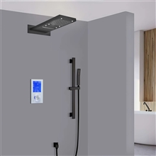 Fontana  Lago 22" Matte Black LED Shower System