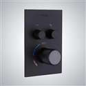 Fontana Midland Two Functions Digital Matte Black Thermostatic Shower Mixer