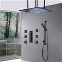 Fontana Rieti 20" Mist Rainfall Matte Black Shower System with Handheld Shower