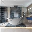 Fontana Ravenna White Stone Resin Freestanding Indoor Bathtub