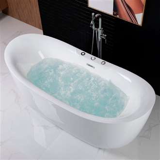 Fontana Genoa White Acrylic Freestanding Indoor Bathtub