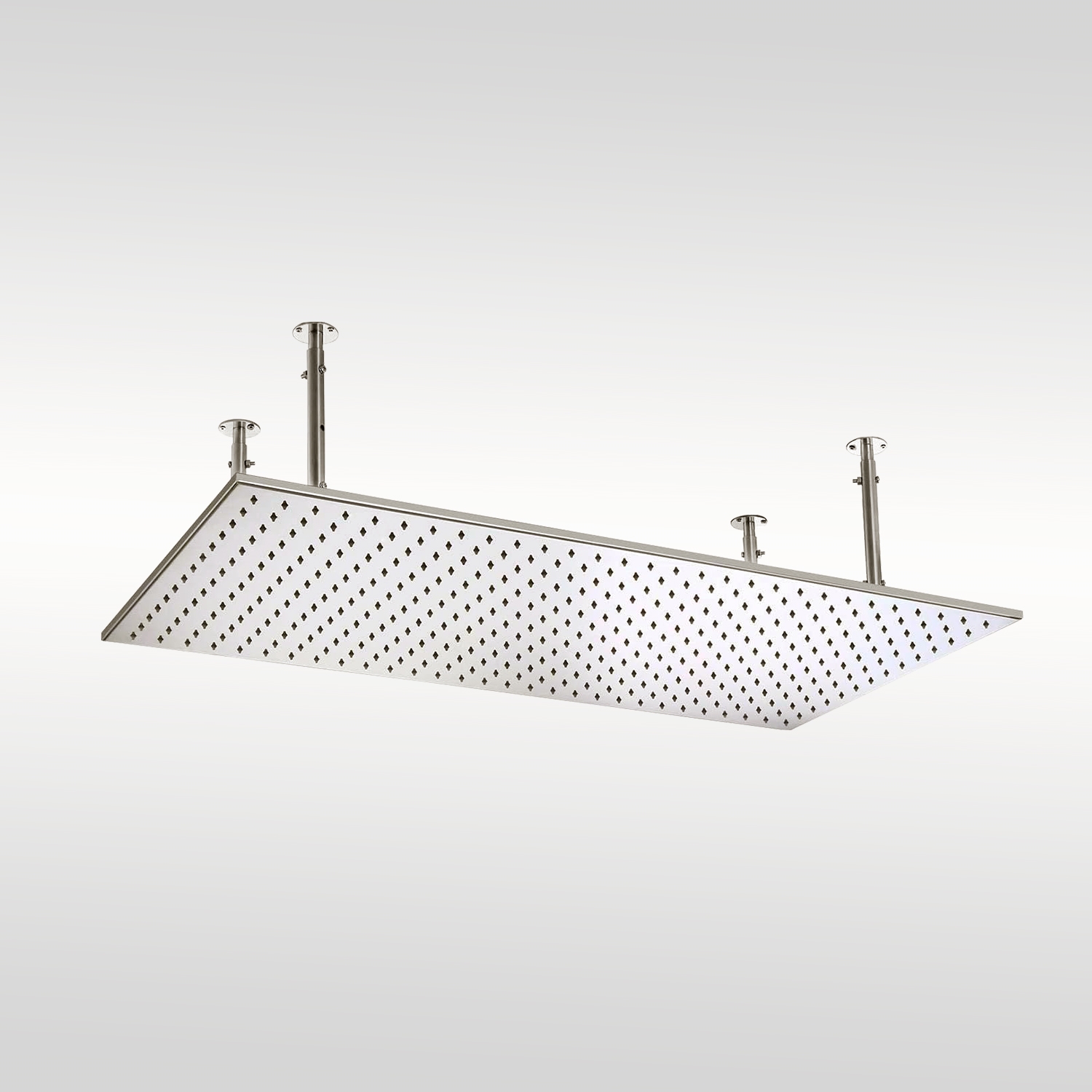 Fontana Vicenza 20x40 In Brushed Nickel Ceiling Mount Rainfall Shower Head