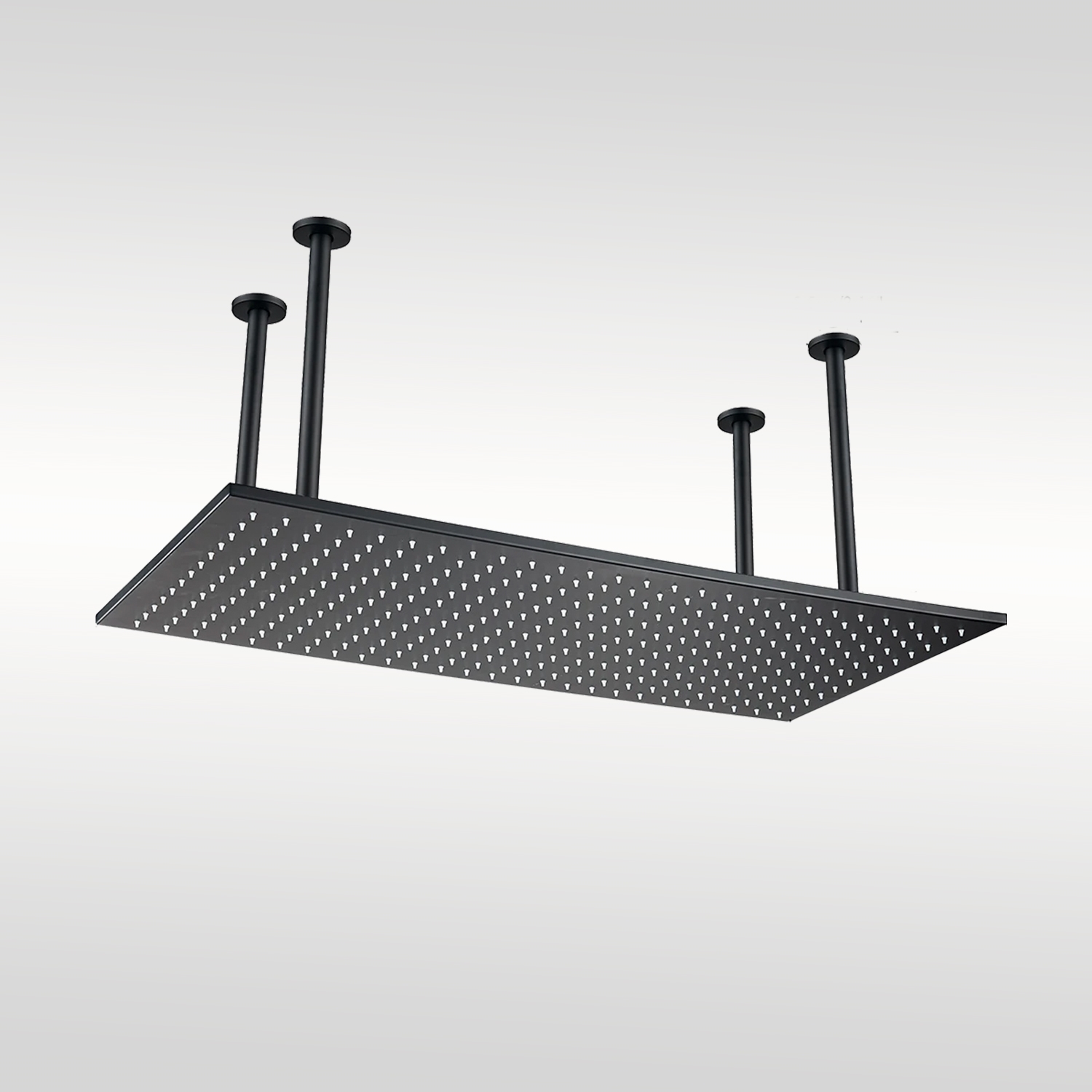 Browse Fontana Vicenza 20x40 In Matte Black Ceiling Mount Rainfall