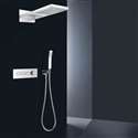 Fontana Verona 3 Functions Chrome Wall Mount Waterfall Rainfall Shower System with Handheld Shower