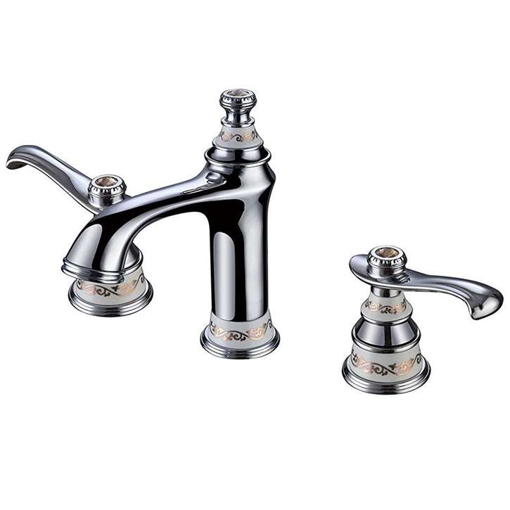 Vernon Deck Mount Dual Handle Bathroom Sink Faucet