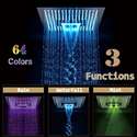 Fontana Dijon 16" Stainless Steel Ceiling Mount Smart LED Rainfall Waterfall Shower Head System Remote Controlled