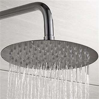 Fontana St. Gallen Ultra-Thin Chrome Finish Stainless Steel 12" Bathroom Shower Head