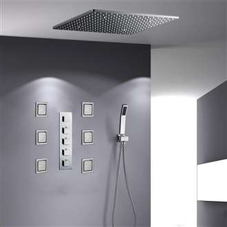 Sicily 40" x 40" Chrome Rainfall Shower System