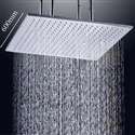 Fontana Marseille Modern Ceiling Mounted 24-inch Stainless Steel Water Saving Rain Shower Head in Chrome Finish