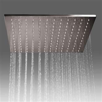 Fontana SÃ¨te Stainless Steel Brushed Ceiling Mounted 12" Rainfall Bathroom Shower Head