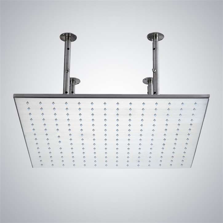 Fontana Toulouse 20" Large Brass Chrome Ceiling Mounted High Quality Large Rainfall Bathroom Shower Head