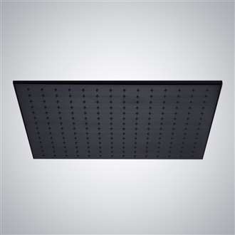 Fontana 16" Stainless Steel Rain Shower Head Matte Black Finish