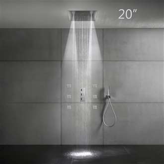 Asti Multi Function Shower Set with Rainfall Shower Head, Body Massage Jets & Hand Shower