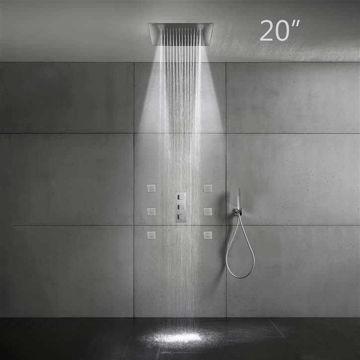 Asti Multi Function Shower Set with Rainfall Shower Head, Body Massage Jets & Hand Shower