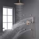 FontanaShowers Brushed Nickel Rainfall Shower Set