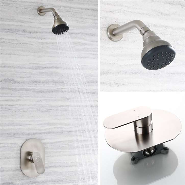 FontanaShowers Brushed Nickel Rainfall Shower Set